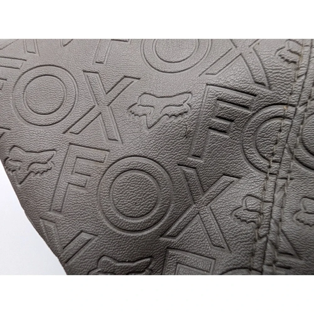 Fox Racing Grey Embossed Logo Hobo Bag Pink Interior Braided Chain Strap Womens